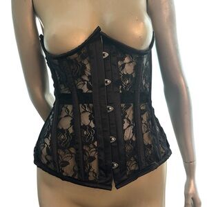 Daisy Corsets Black Lace Underbust Waist Cincher- NWT- Various Sizes!